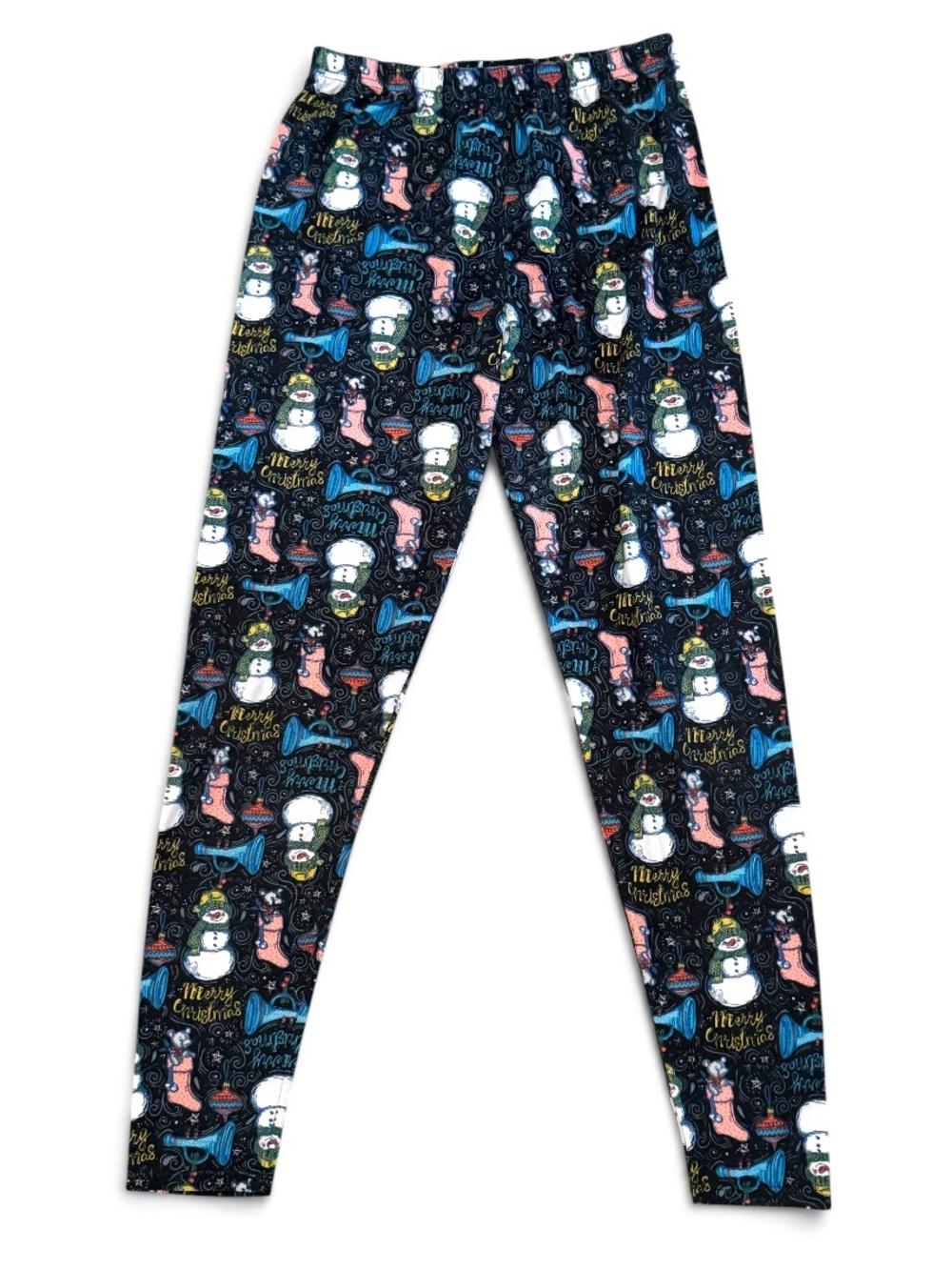 2 Blondes Apparel Plus Size "Happy Snowman" Christmas super soft brushed legging